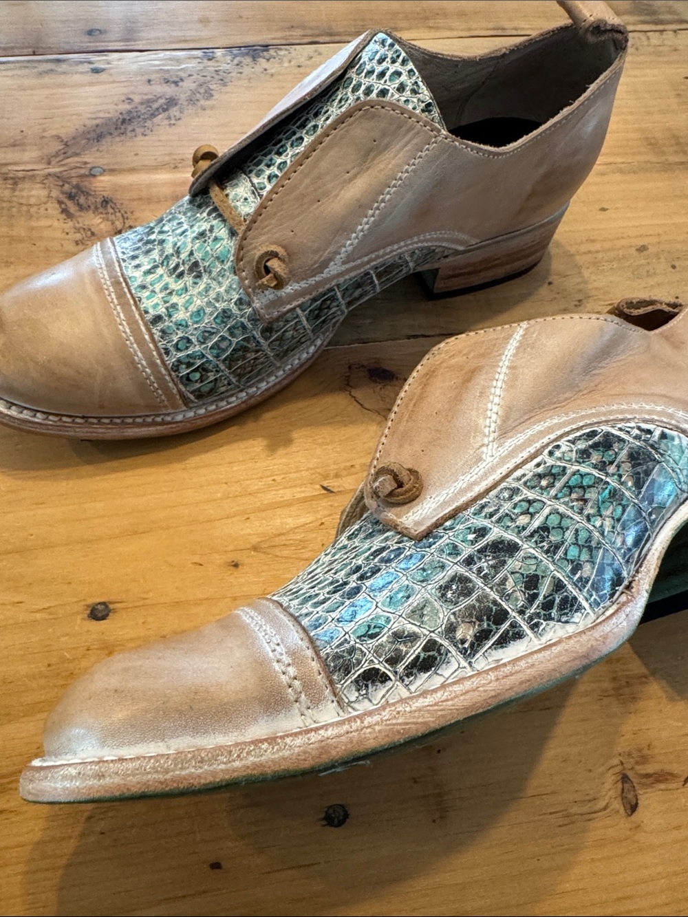 NWOT Freebird by Steven Mabel Oxford Shoes Size 10 Leather Snakeskin Print - Picture 10 of 10